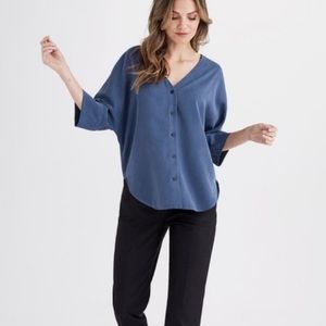 Vetta Capsule Boyfriend Shirt Blue Large